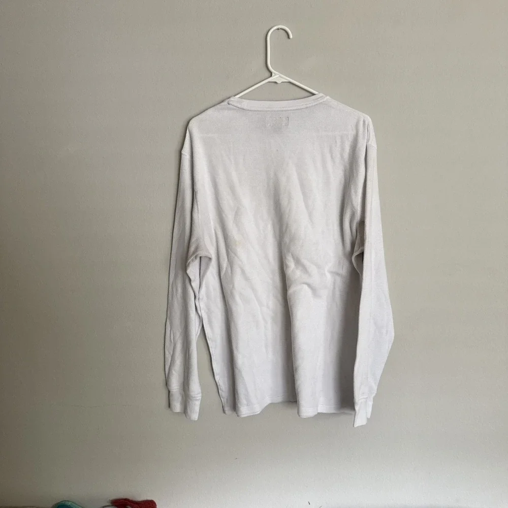 Polo Ralph Lauren Thermal Sweatshirt‎  Long Sleeve Sweater Mens Size XL STAINED